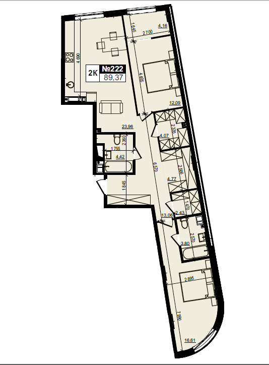 Квартира 222 6Б
