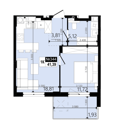 Квартира В2-344 WOOD