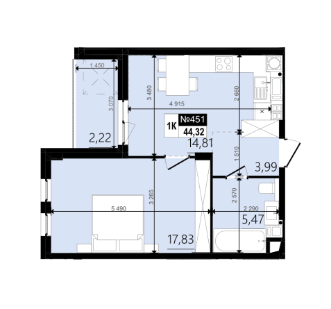 Квартира В2-451 WOOD
