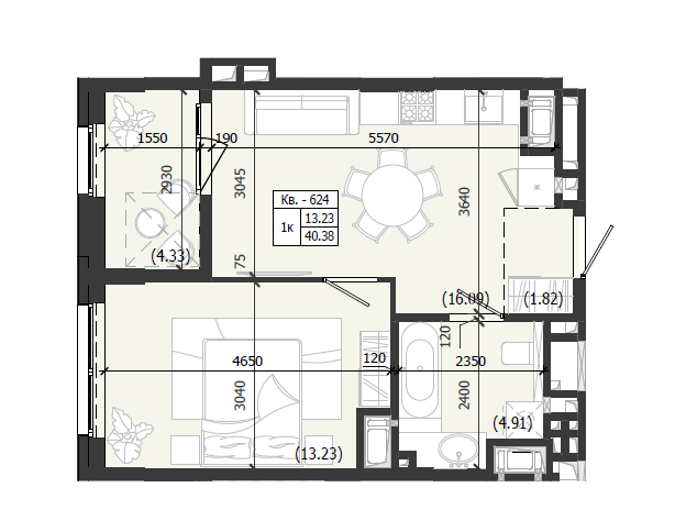 Квартира 624 WEST