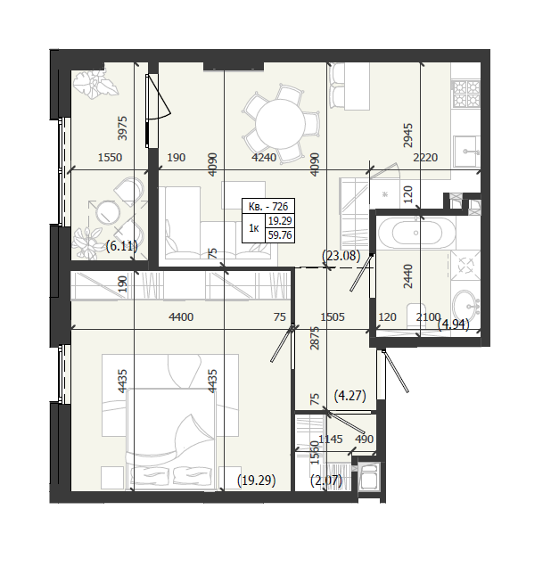 Квартира 726 WEST
