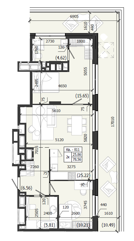 Квартира 811 WEST
