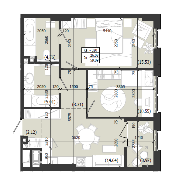 Квартира 820 WEST