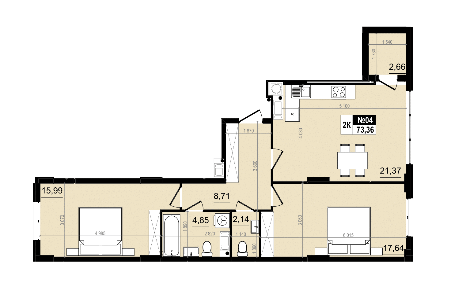 Квартира В-604 Comfort