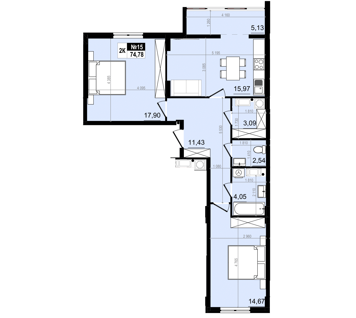 Квартира В-615 Comfort