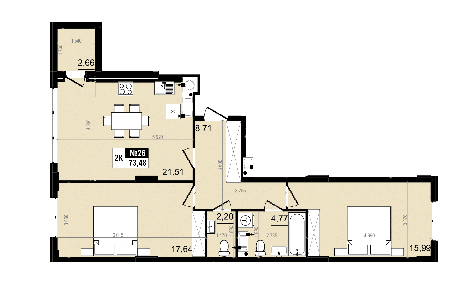 Квартира В-726 Comfort