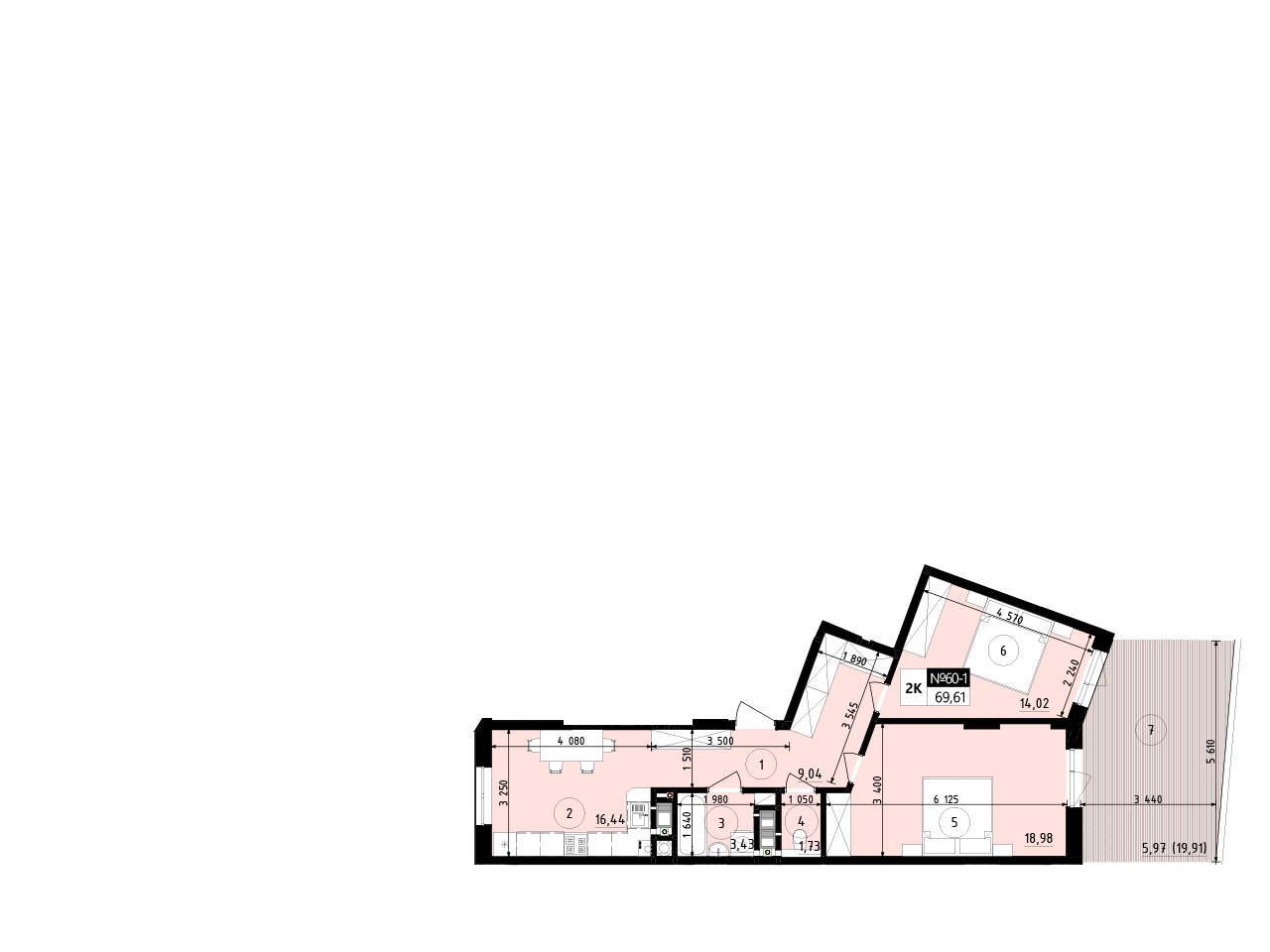 Квартира 60-1 ONE
