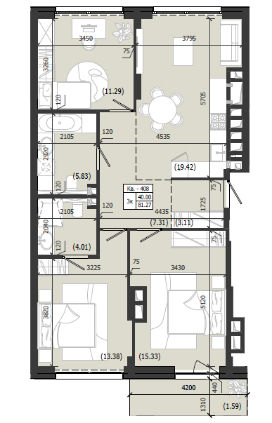 Квартира 408 WEST