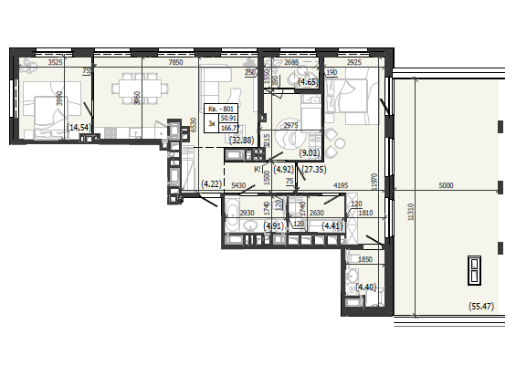 Квартира 801 WEST